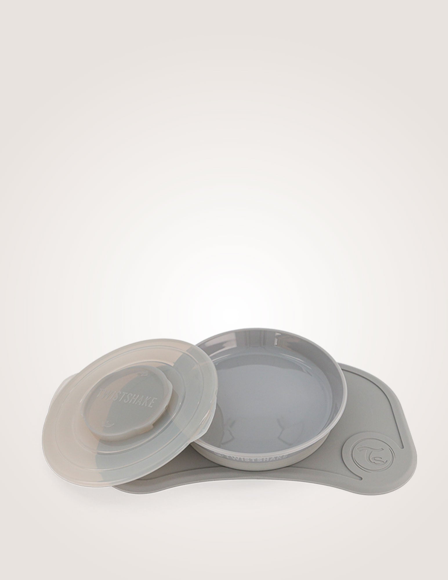 Twistshake Click Mat Mini + Plate Allow You To Focus On Eating grey